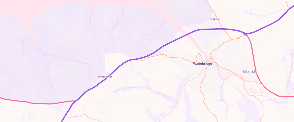 Map showing the location of Wadebridge Superstore Petrol Filling