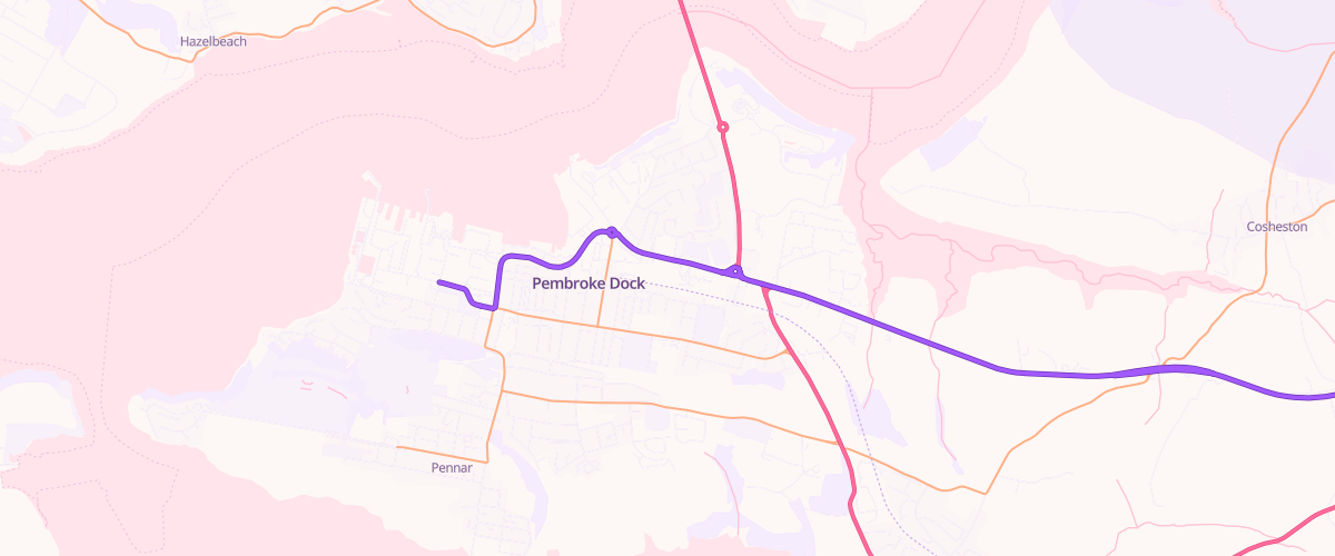 Map showing the location of Pembroke Dock Superstore Petrol
