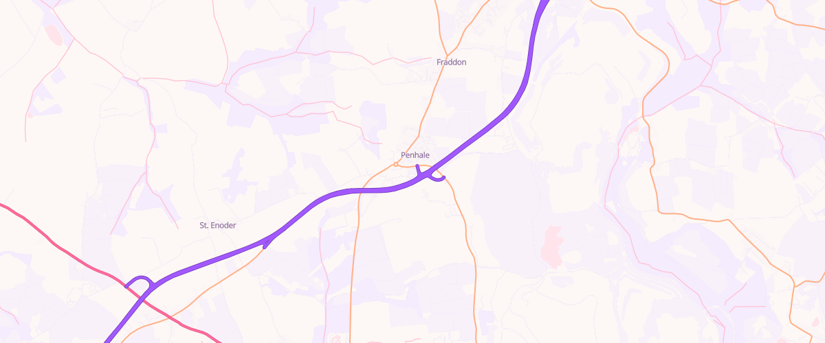 Map showing the location of Shell Penhale