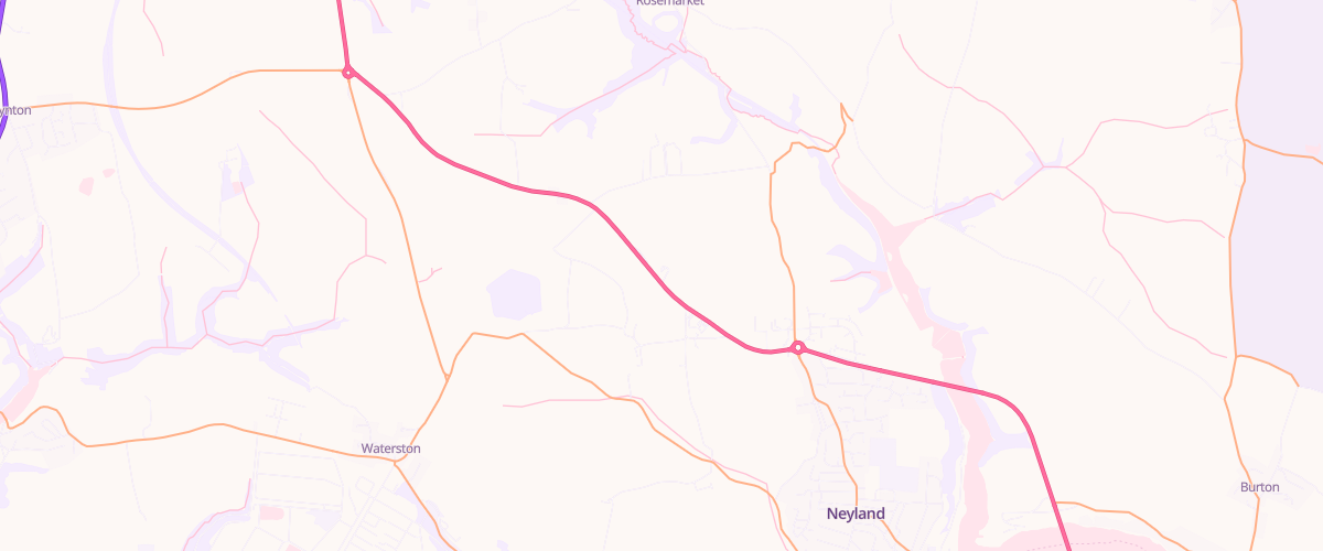Map showing the location of Ascona Crossways Service Station