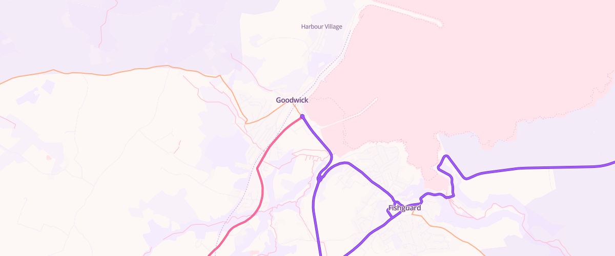 Map showing the location of Seafront Garage
