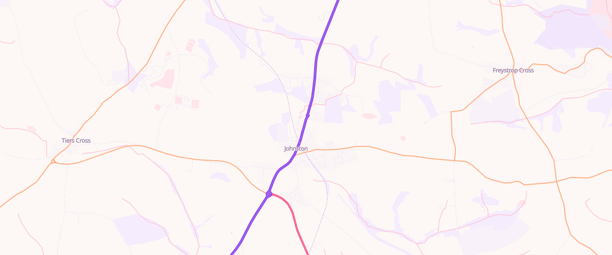 Map showing the location of Rontec Haverfordwest