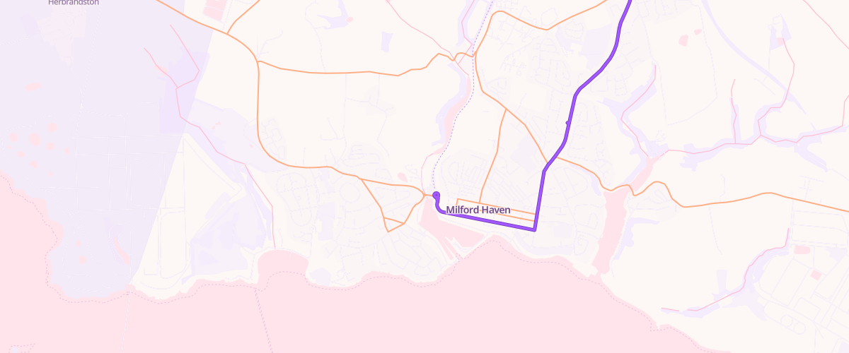 Map showing the location of Milford Haven Superstore Petrol