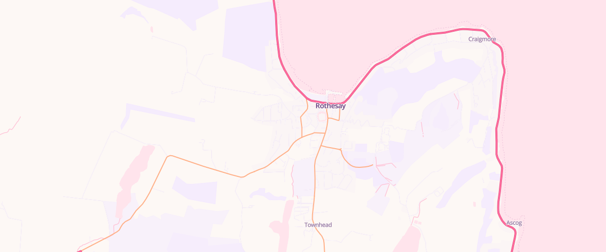 Map showing the location of Rothesay Motor Services