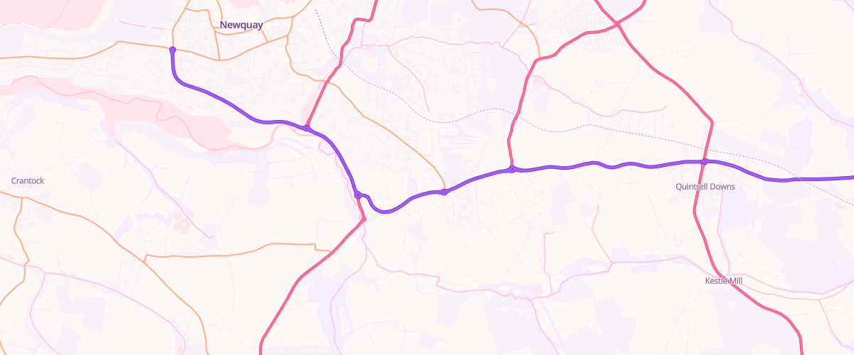 Map showing the location of Mfg Morrisons Newquay