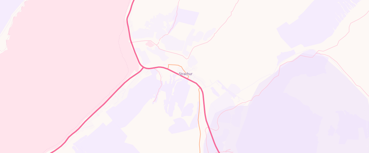Map showing the location of Strachur Filling Station