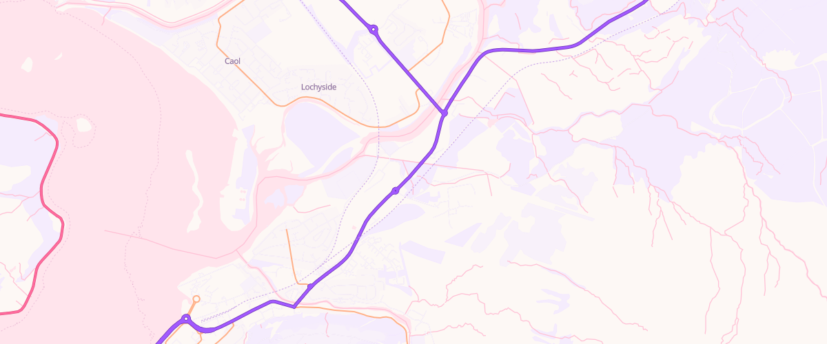 Map showing the location of Ben Service Station