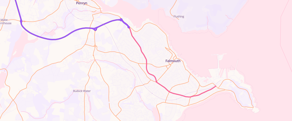 Map showing the location of Mfg Falmouth