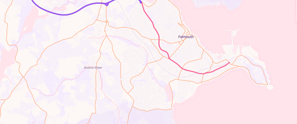 Map showing the location of Boslowick Garage Ltd