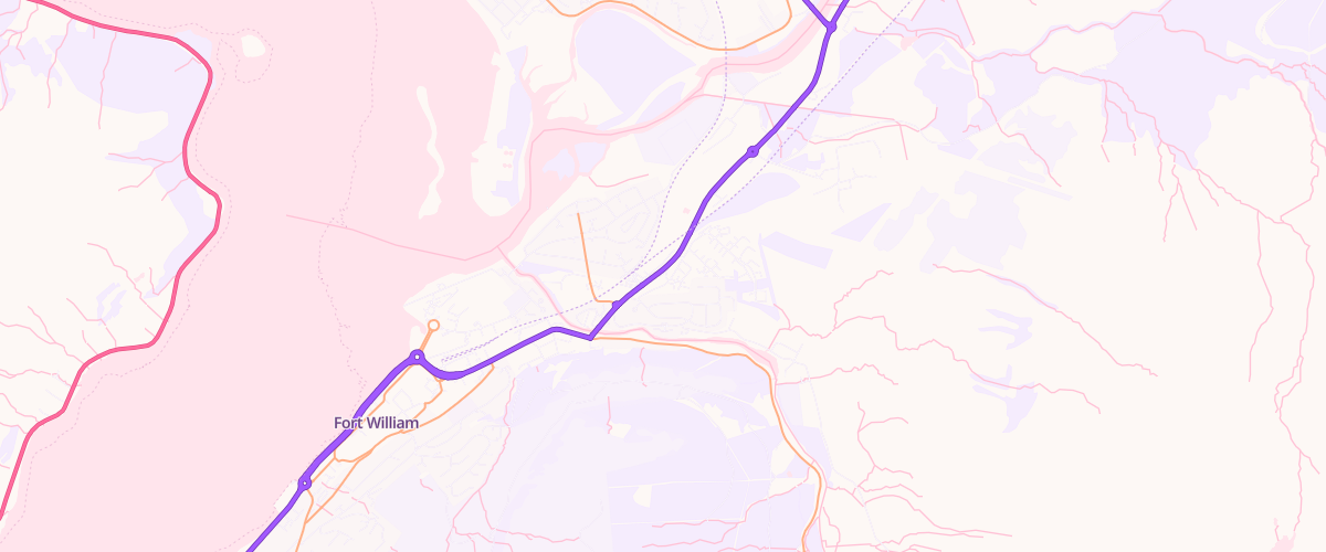 Map showing the location of Ben Nevis Services