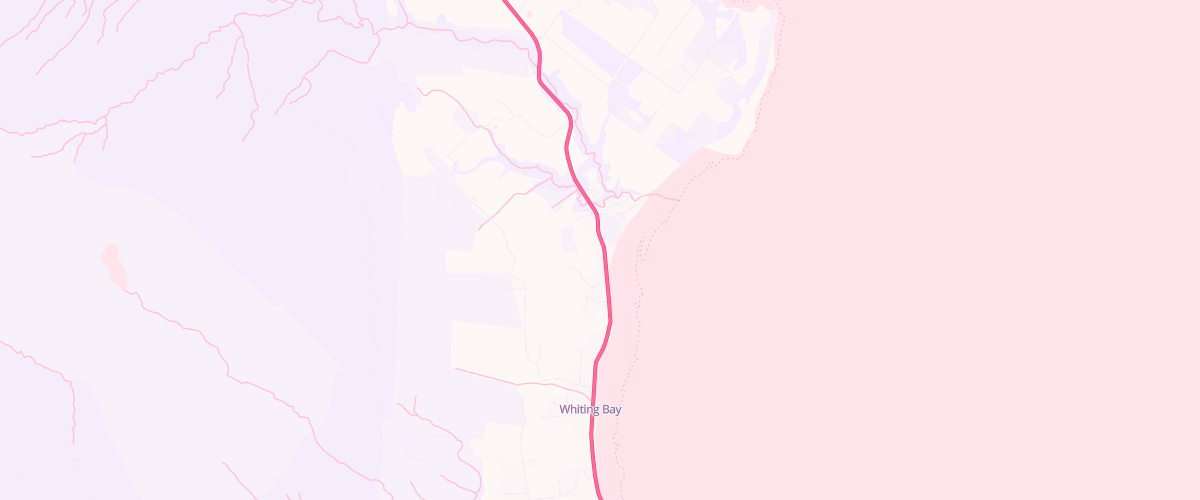 Map showing the location of Bayside Garage Whiting Bay