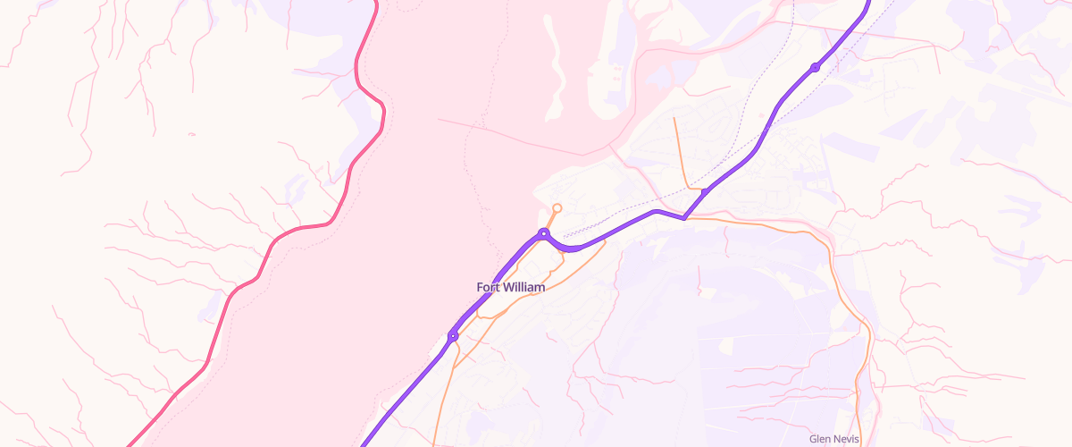 Map showing the location of Mfg Morrisons Fort William