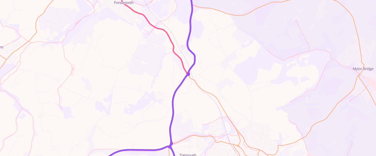 Map showing the location of Pgg Four Cross