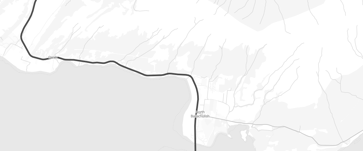 Map showing the location of Onich Services