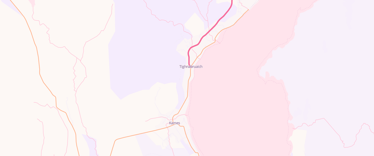 Map showing the location of Tighnabruaich Service Station