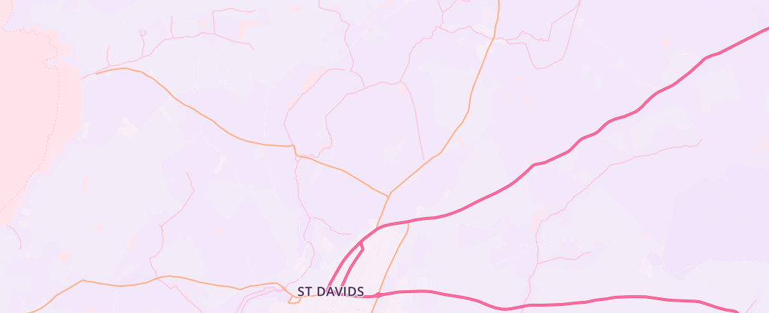 Map showing St Davids Garage, Haverfordwest
