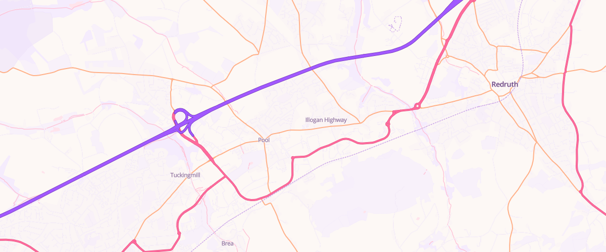 Map showing the location of Mfg Morrisons Redruth