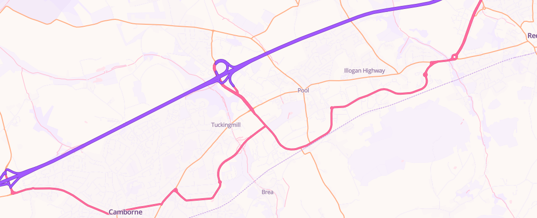 Map showing Halfords Autocentre, Camborne