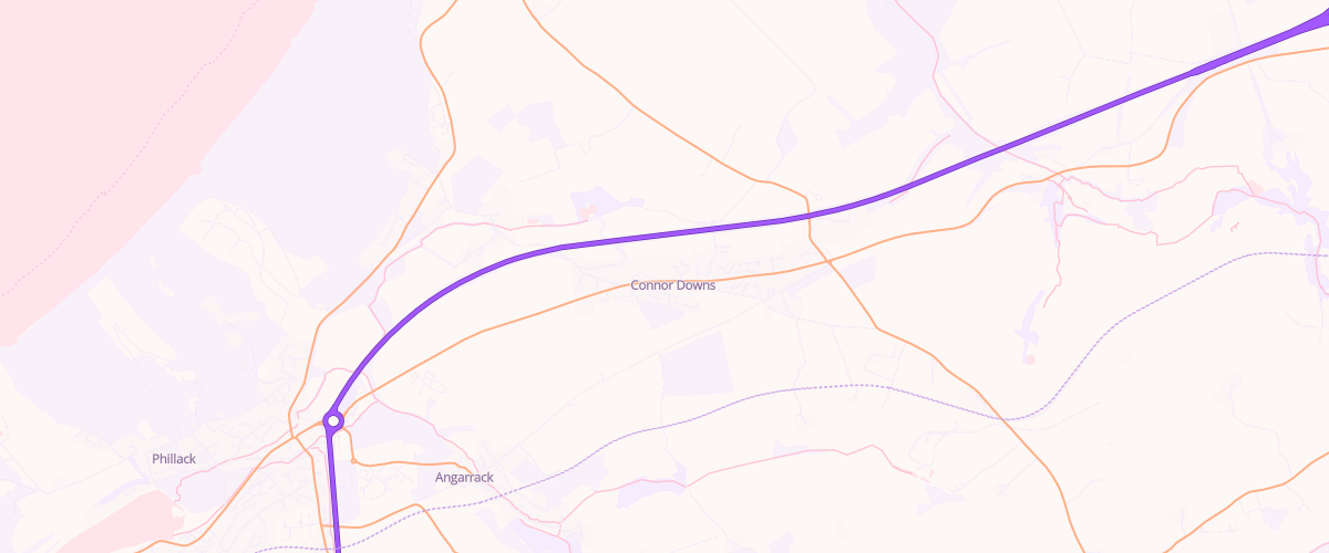 Map showing the location of Dover Service Station