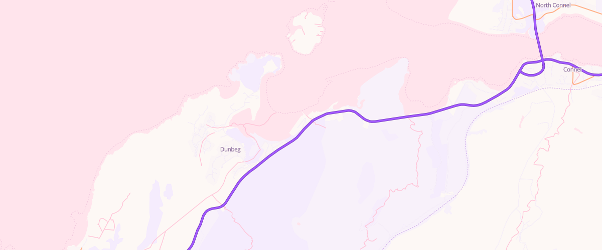 Map showing the location of Karan Halfway Service Station