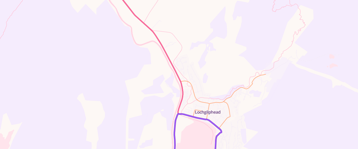 Map showing the location of Riverside Filling Station