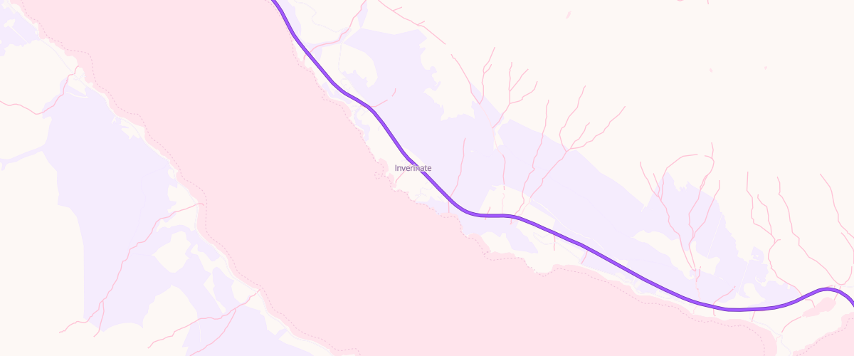 Map showing the location of Inverinate Service Station