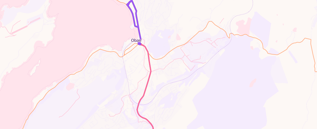 Map showing Quarry Road Mot Centre, Oban