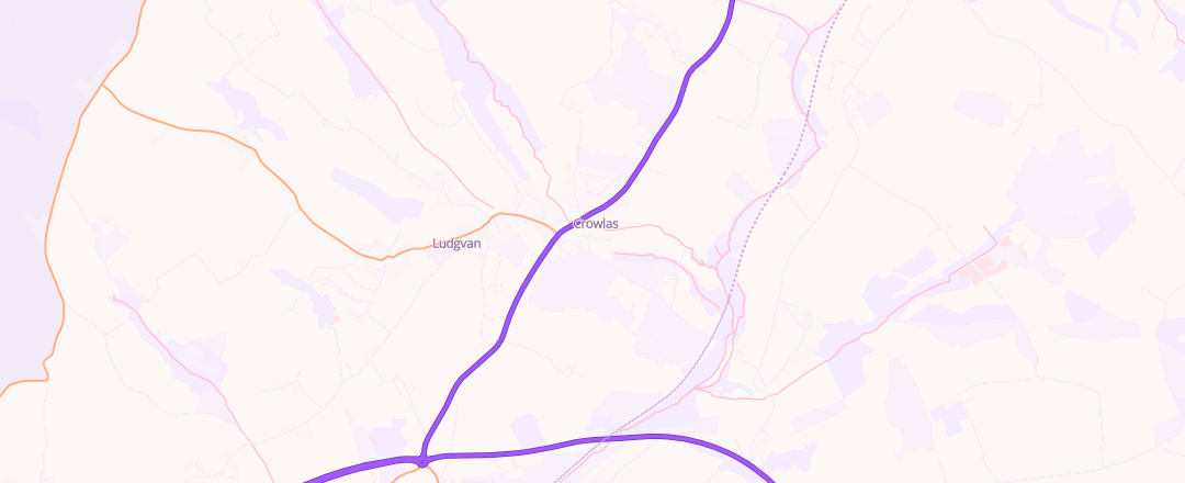Map showing Penwith Service Centre, Penzance