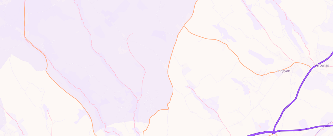 Map showing Badgers Cross Workshops, Cornwall