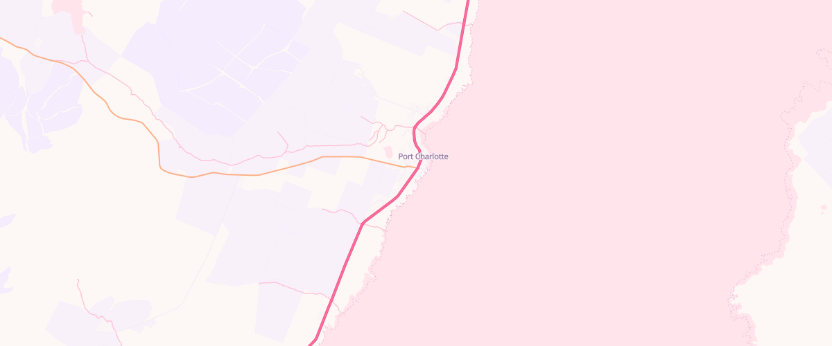 Map showing the location of Port Charlotte Filling Station