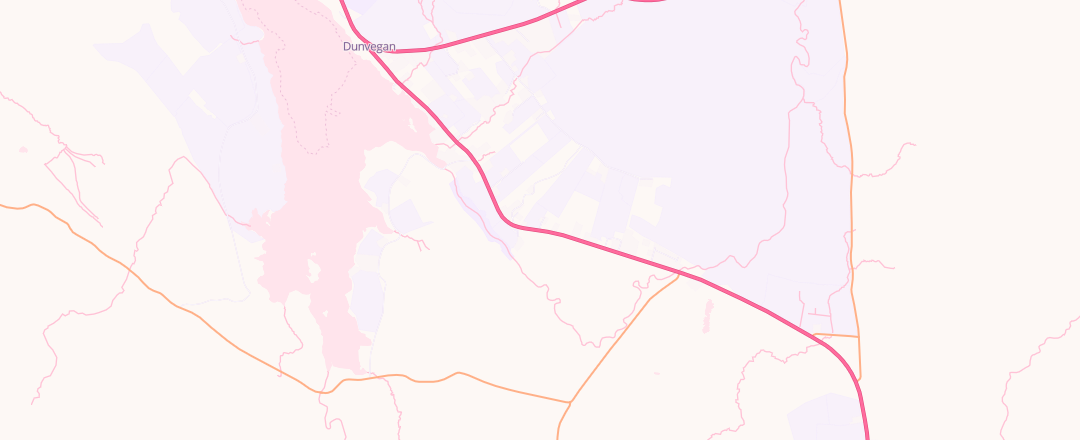 Map showing Kennys Garage, Skye