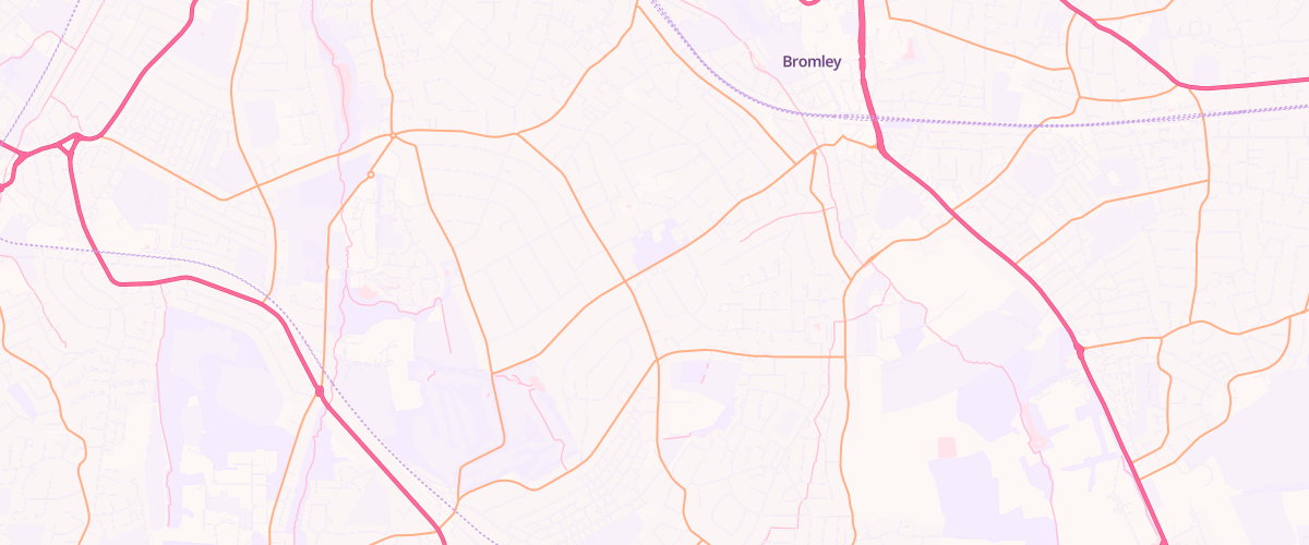 Map showing the location of Bromley Esso Express