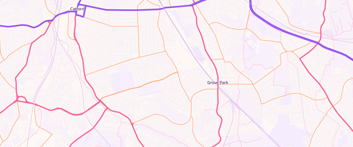 Map showing the location of Mfg Catford