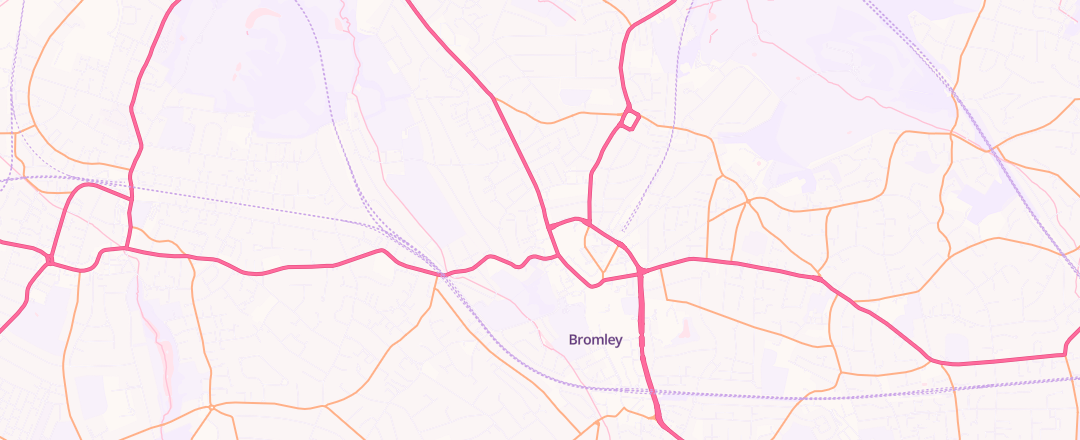Map showing Kwik - Fit, Bromley
