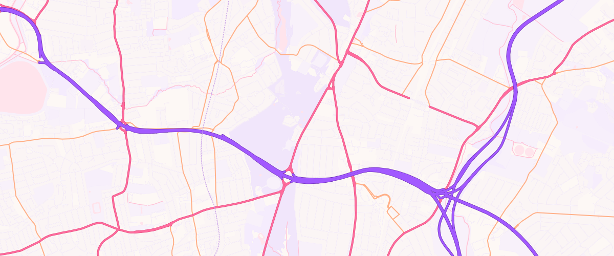 Map showing the location of Oakhill Service Station