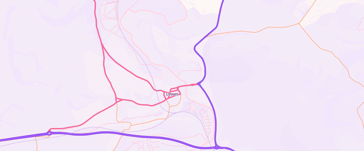 Map showing the location of Lewes Superstore Petrol Filling