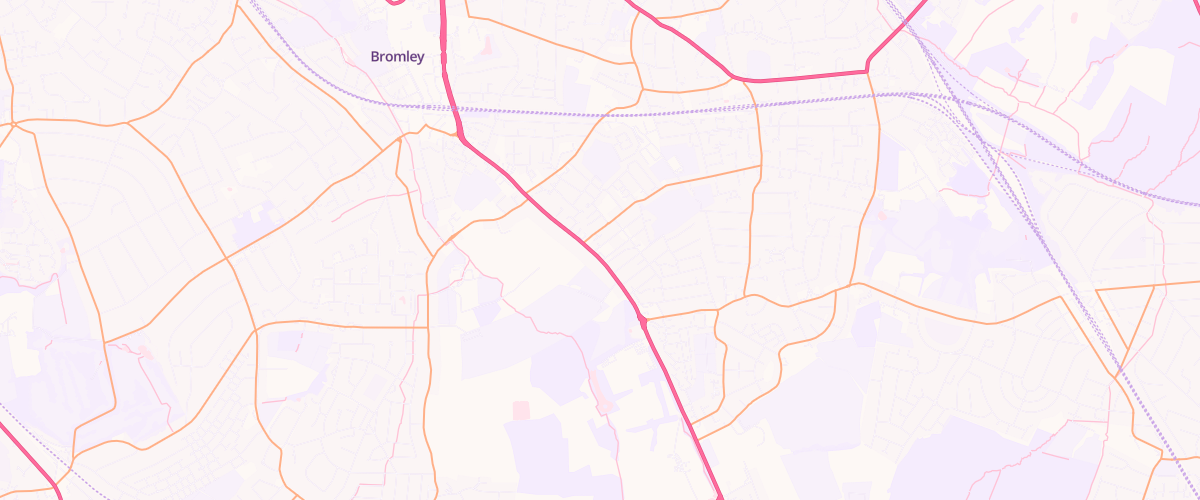 Map showing the location of Bromley Filling Station