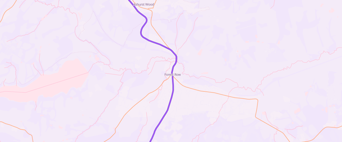 Map showing the location of Forest Row Esso Express