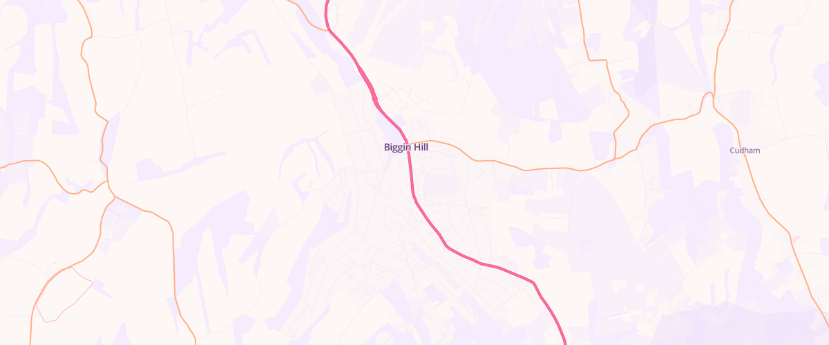 Map showing the location of Asda Biggin Hill Express
