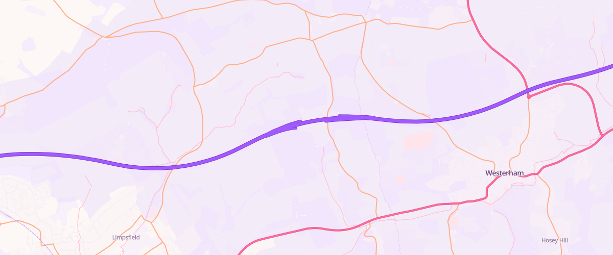 Map showing the location of Clacket Lane West Connect
