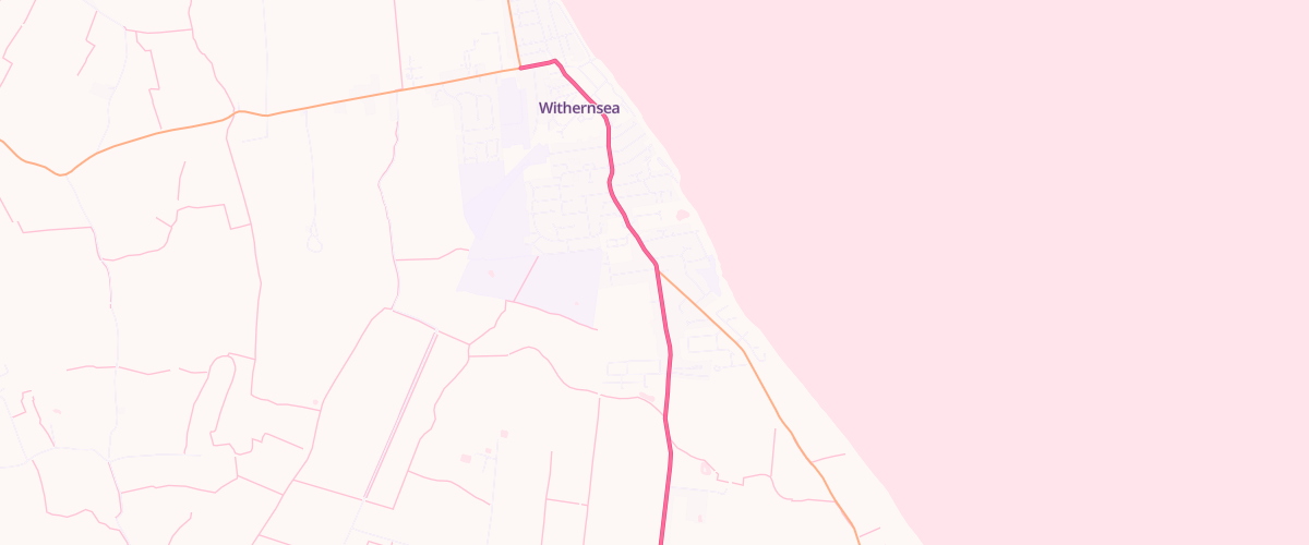 Map showing the location of Withernsea Jet Giles Garage