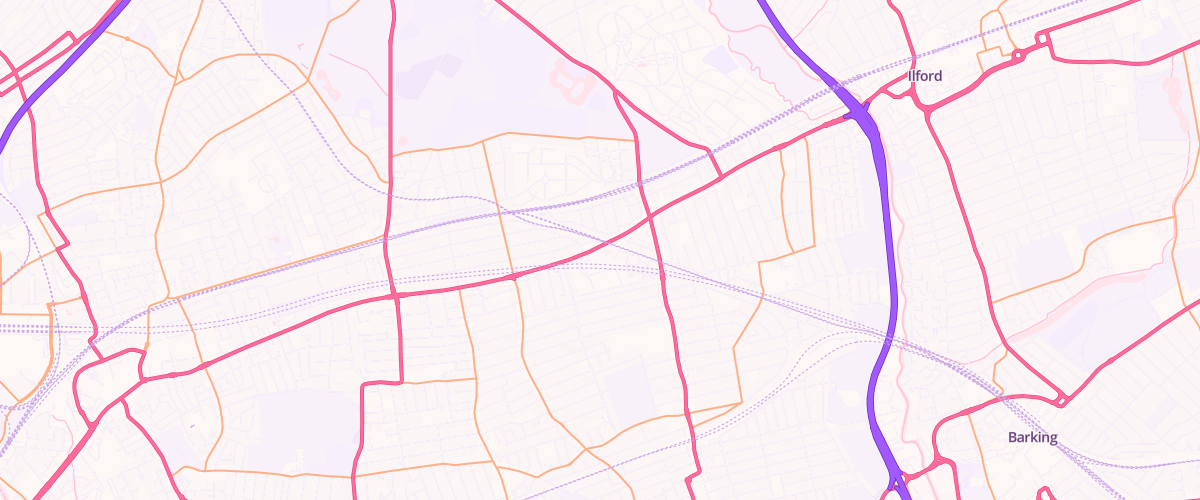 Map showing the location of Forestgate Esso Express