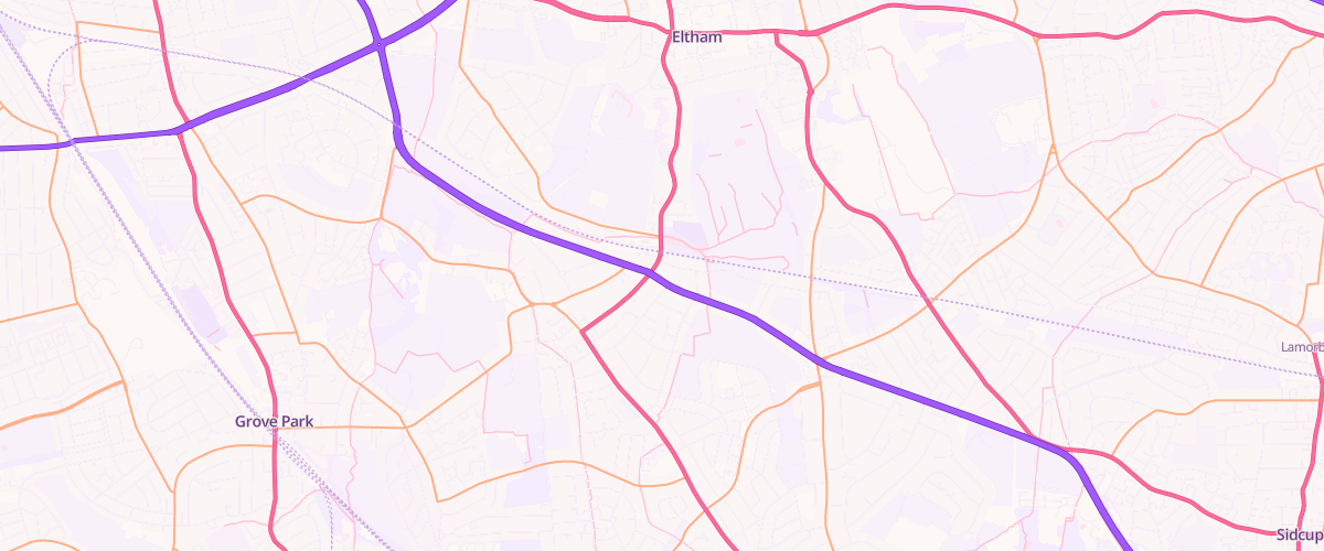 Map showing the location of Shell Mottingham
