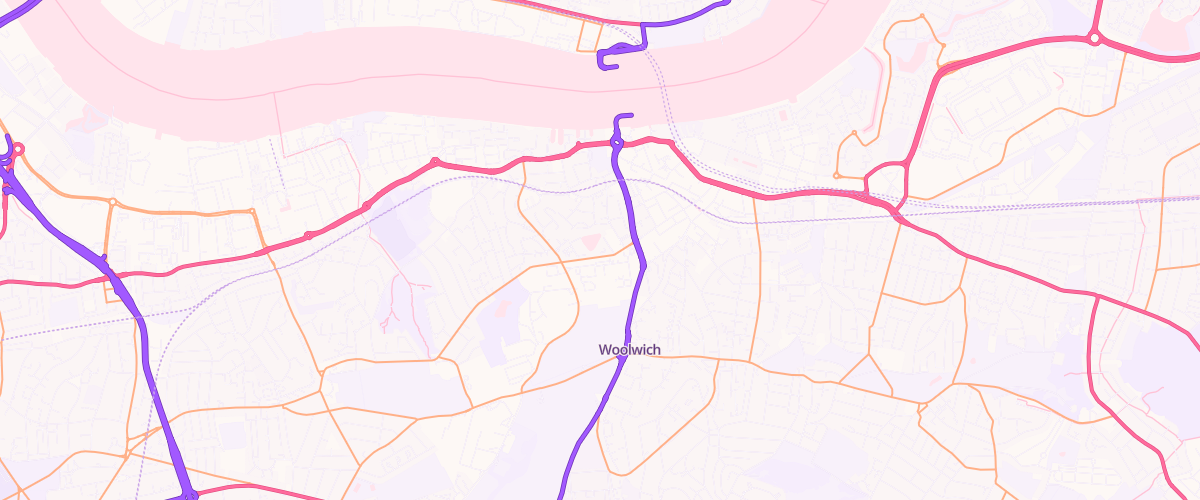 Map showing the location of Woolwich Filling Station