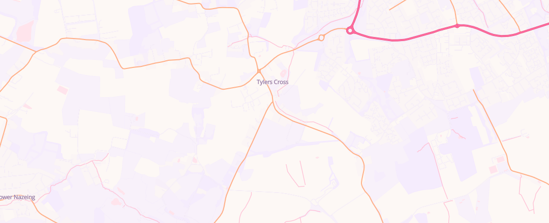 Map showing Wheelies Garage Ltd, Nazeing