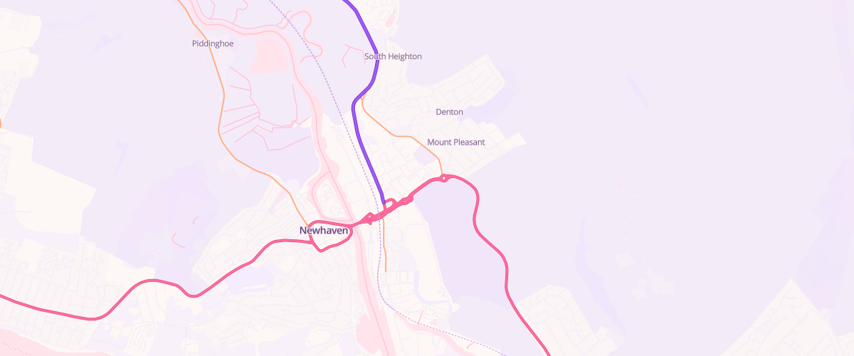 Map showing the location of Sainsburys Newhaven
