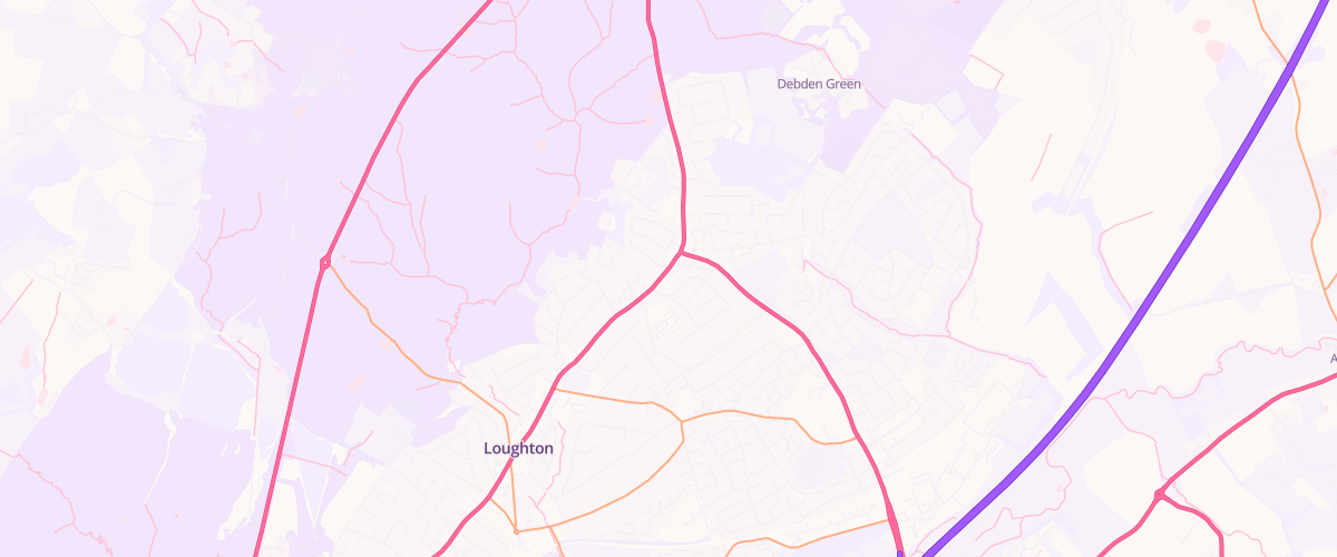 Map showing the location of Rontec Church Hill
