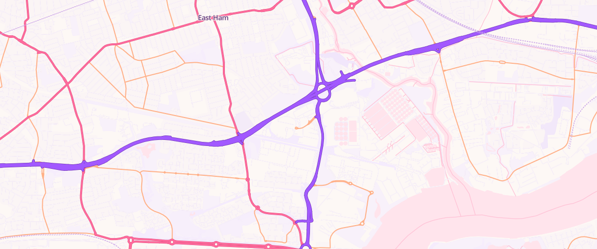 Map showing the location of Sainsburys Beckton