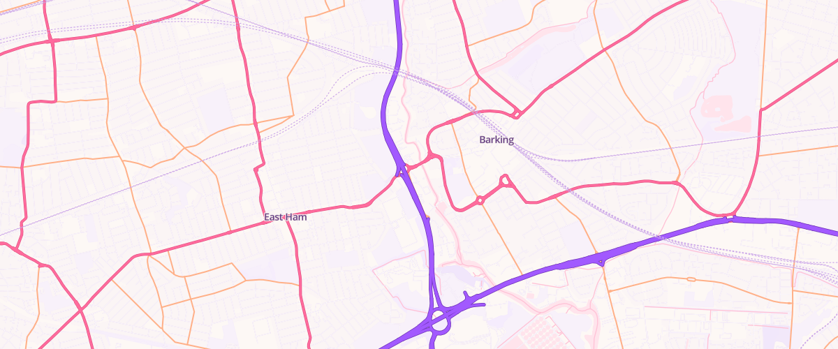 Map showing the location of Barking Superstore Petrol Filling