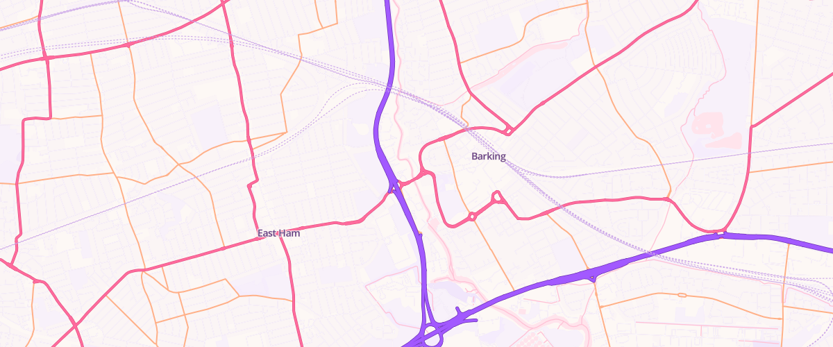 Map showing the location of Shell Barking